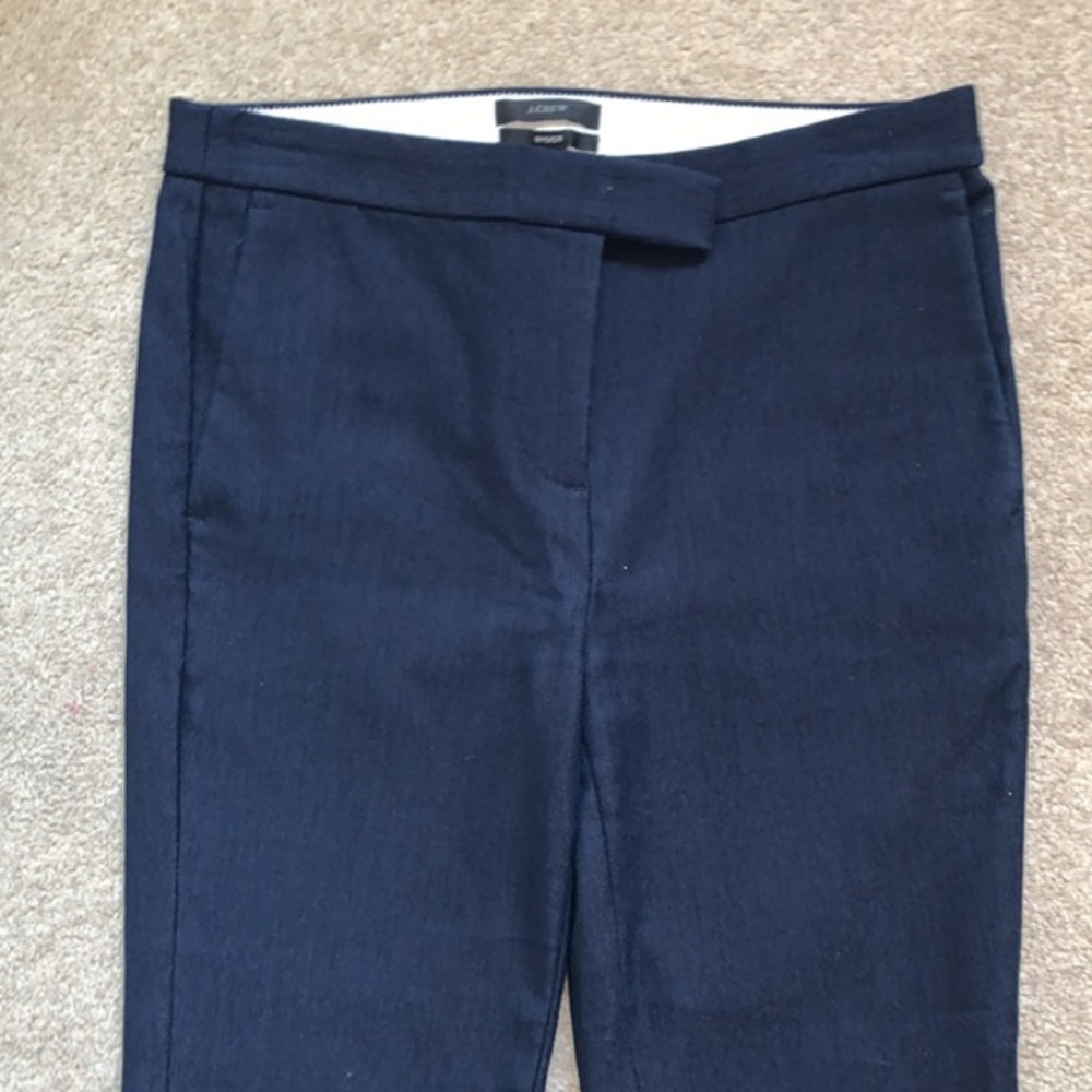 J. CREW Size 2 RYDER Navy Blue Slacks EUC - Picture 2 of 7